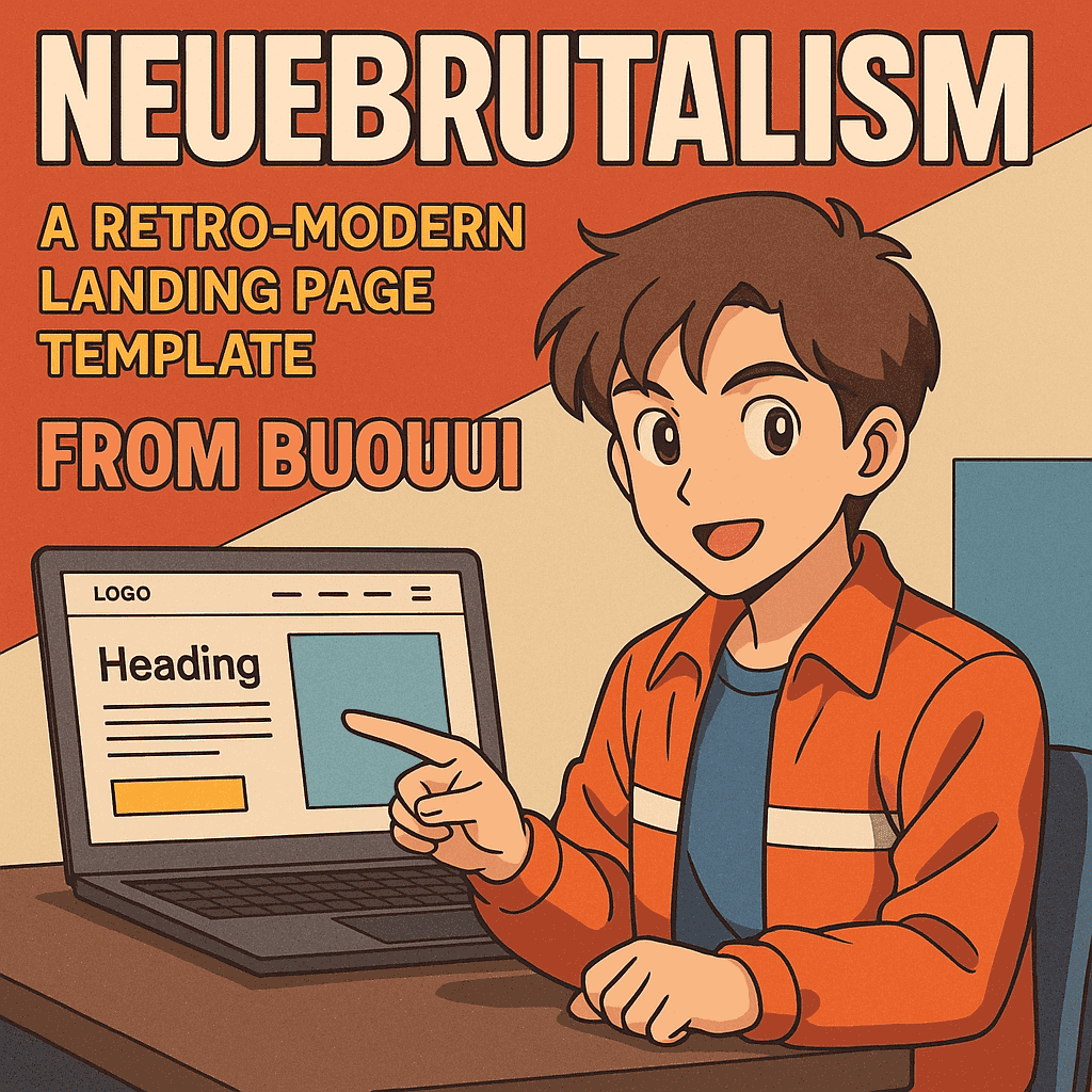 Introducing Neuebrutalism - A Retro-Modern Landing Page Template from BuouUI