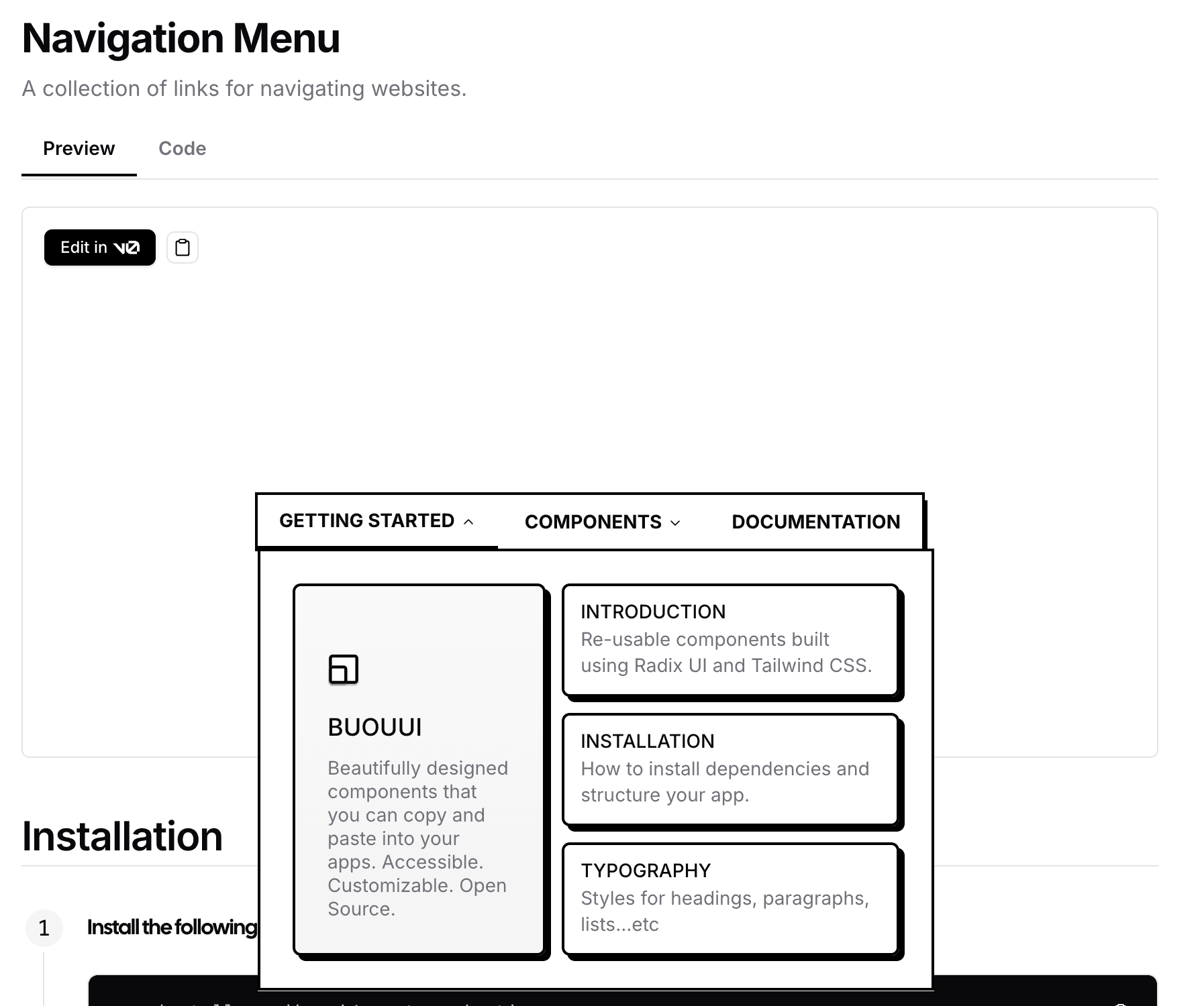 Navigation Menu