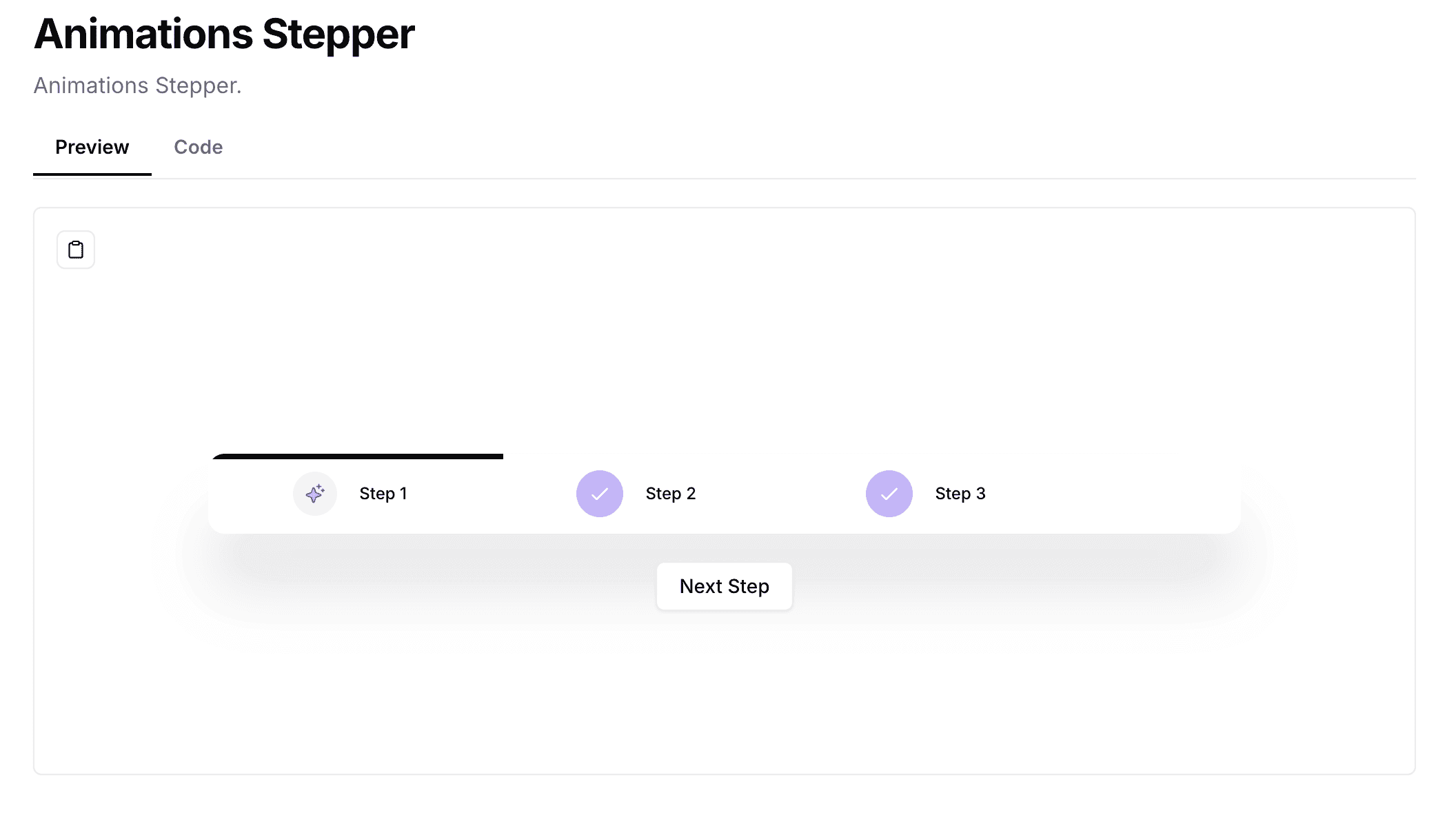 Animations Stepper